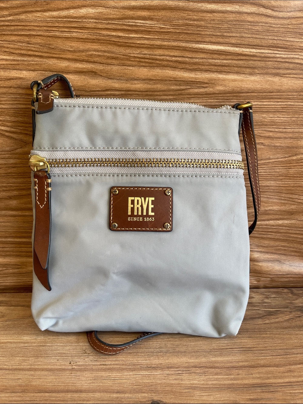 Pre-owned FRYE Nylon Ivy Crossbody Bag Grey